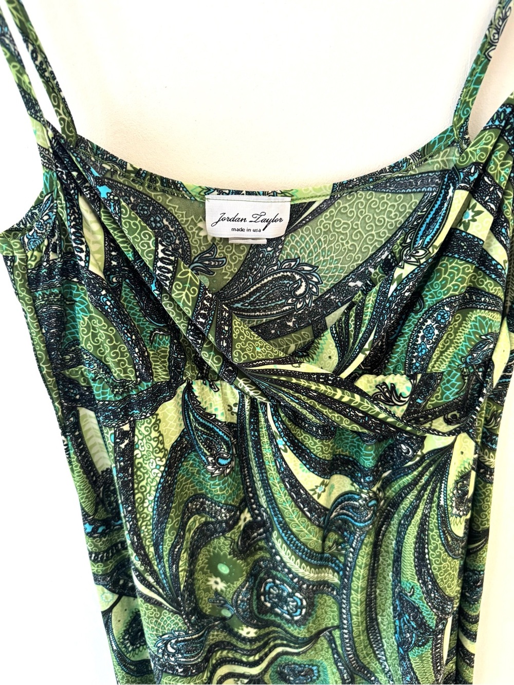 Jordan Taylor Dress Paisley with Teal Accents - Picture 2 of 5